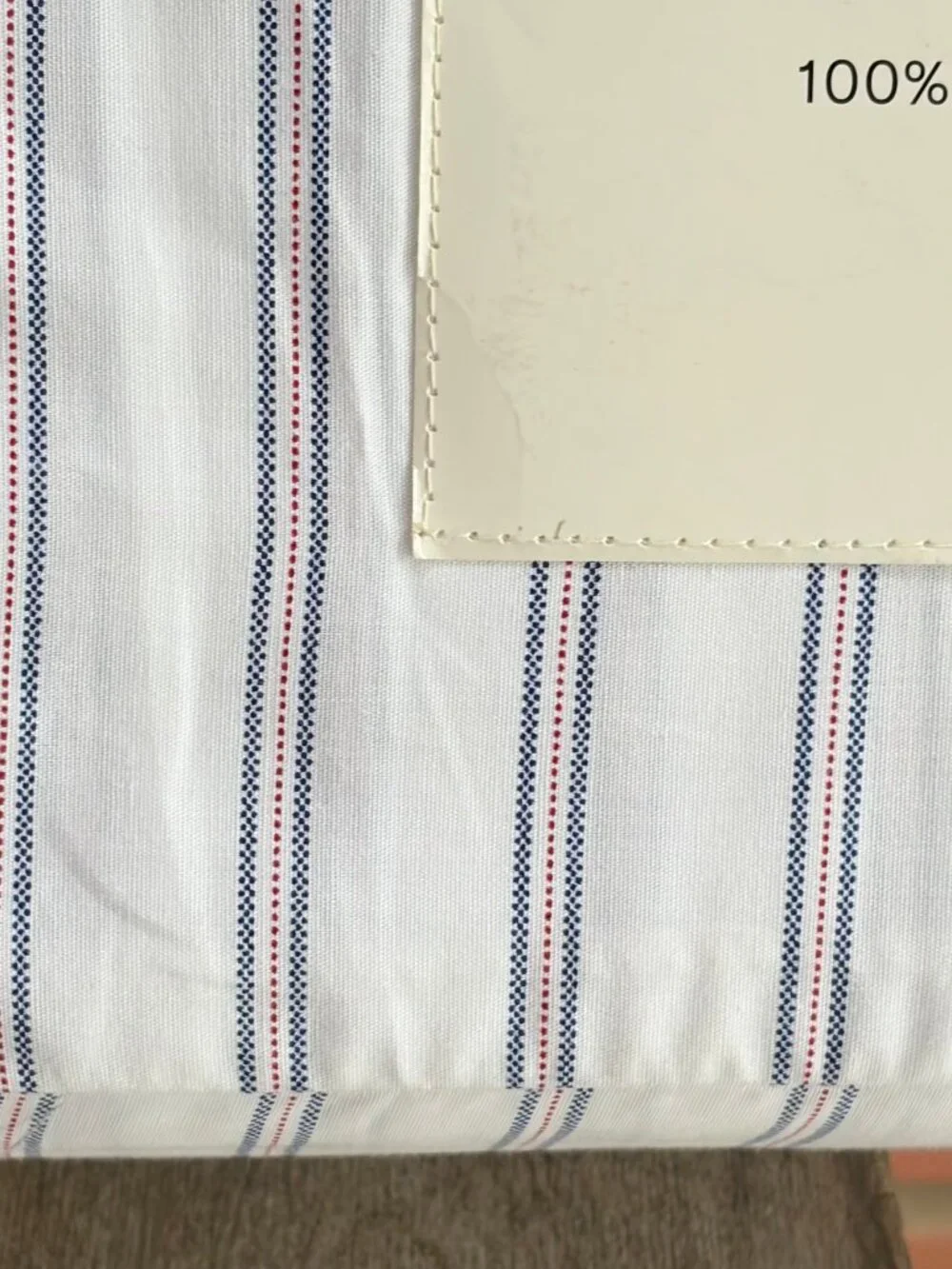 Tommy Hilfiger Queen Size Cotton Percale Sheet Set Joshua Tree Stripe Red Blue